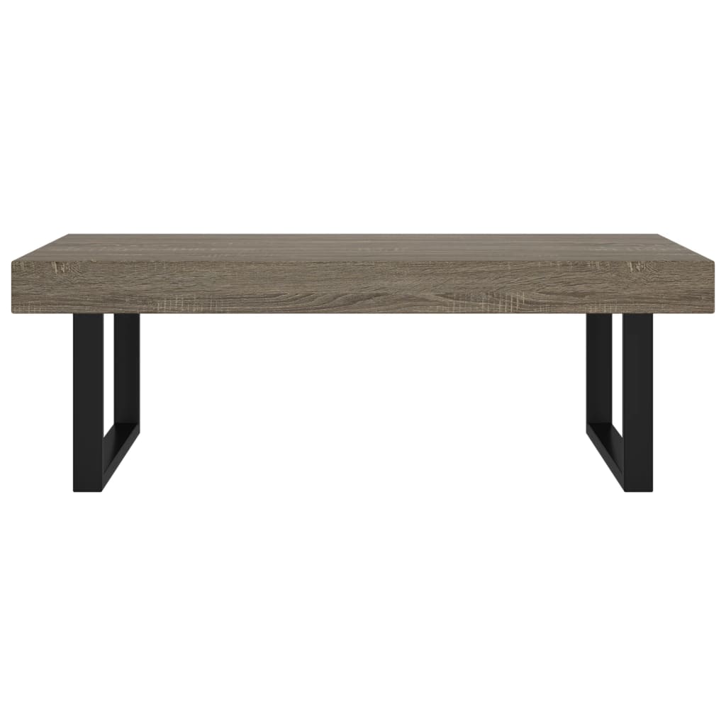 Mesa de centro MDF y hierro gris y negro 120x60x40 cm