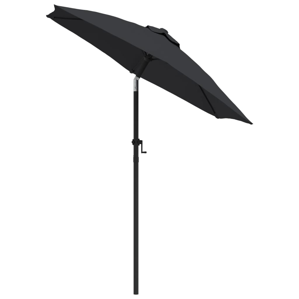 Black aluminum umbrella 200x224 cm