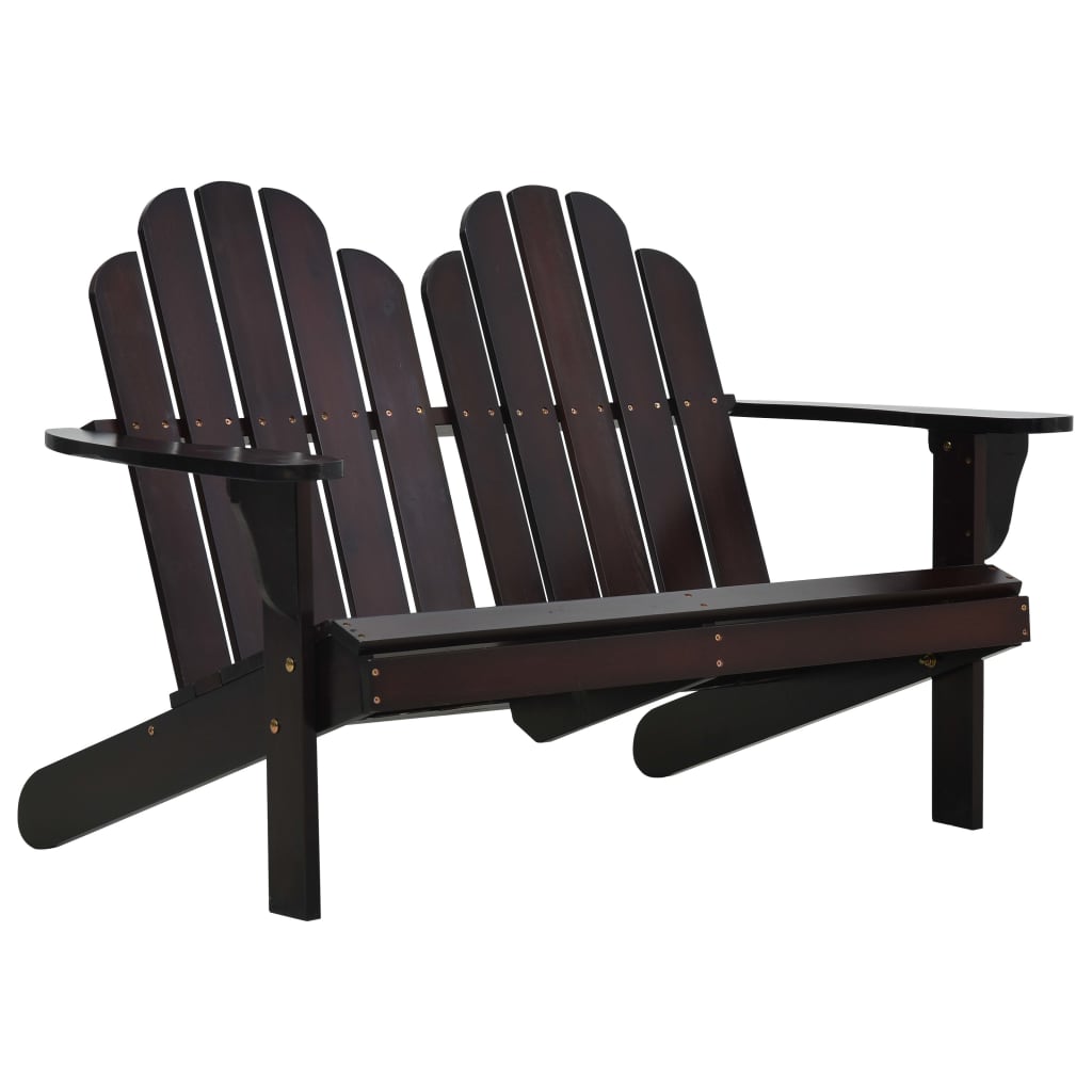 Vetonek Silla Adirondack doble madera marrón