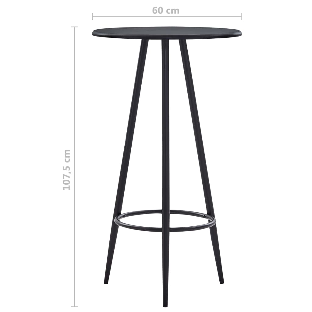 Mesa alta de cocina MDF negro 60x107,5 cm vidaXL