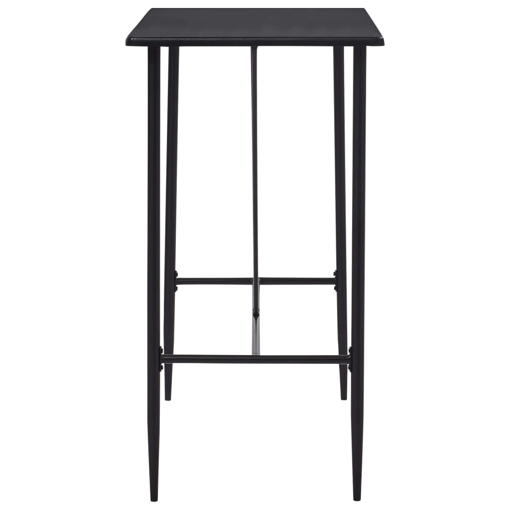 Mesa alta de cocina MDF negro 120x60x110 cm