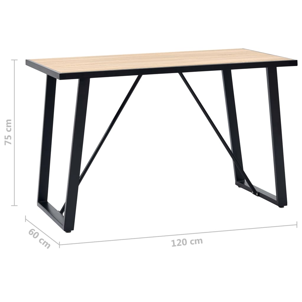 Mesa de jantar mdf carvalho 120x60x75 cm