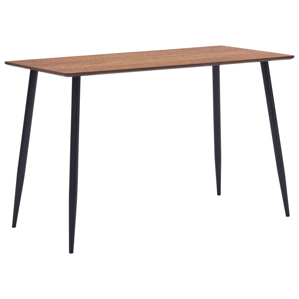 Vetonek Mesa de comedor de MDF marrón 120x60x75 cm