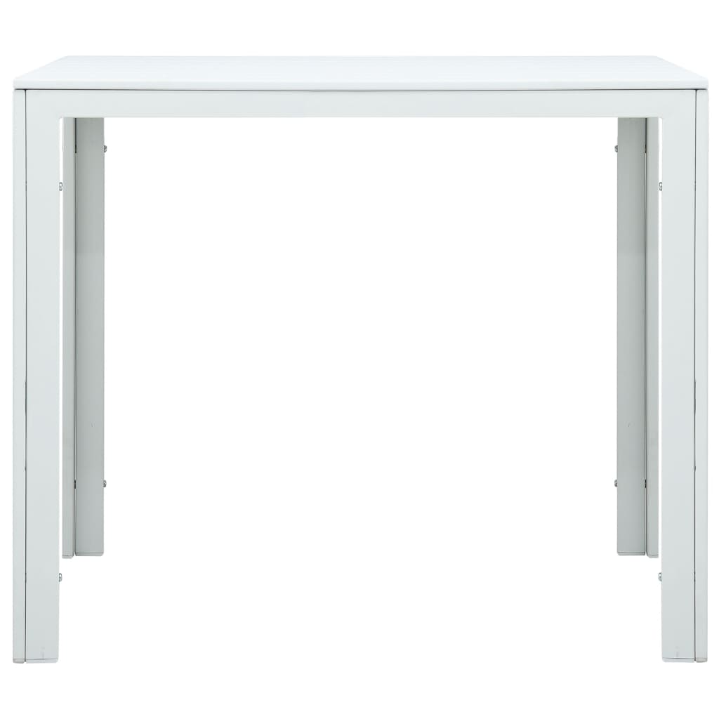 Tavolo centrale HDPE con aspetto in legno bianco 78x78x74 cm