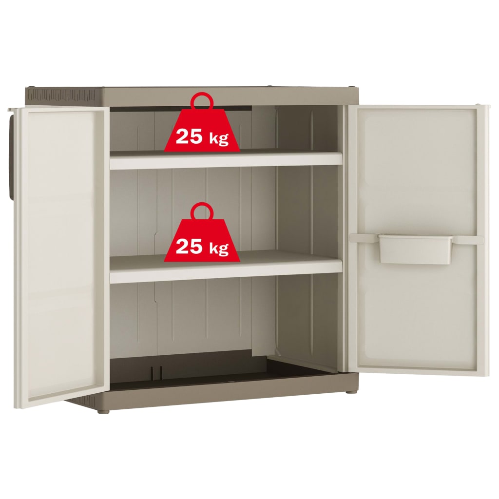 Keter Armario bajo almacenaje Excellence XL beige y taupe 93 cm  V1849 Vetonek