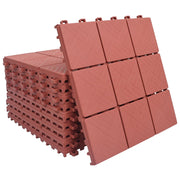 Terrace tiles 10 pcs red plastic 30.5x30.5 cm v3768 Vetonek