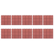 Vetonek Terrace tiles 10 pcs red plastic 30.5x30.5 cm