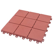 Terrace tiles 10 pcs red plastic 30.5x30.5 cm v3768 - Vetonek