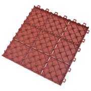 Terrace tiles 10 pcs red plastic 30.5x30.5 cm v3768 - Vetonek