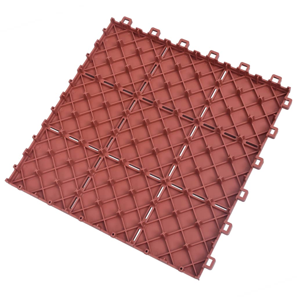 Terrace tiles 10 pcs red plastic 30.5x30.5 cm v3768 - Vetonek