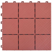 Terrace tiles 10 pcs red plastic 30.5x30.5 cm v3768 - Vetonek