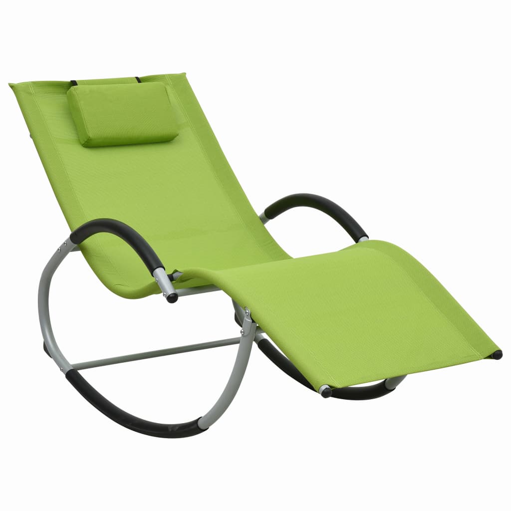 Vetonek Tumbona con almohada textileno verde