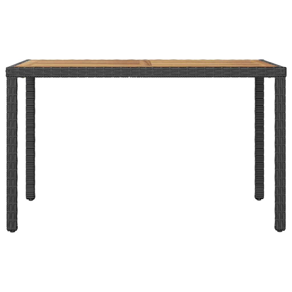 Mesa de jardín madera maciza acacia negro y marrón 123x60x74 cm vidaXL