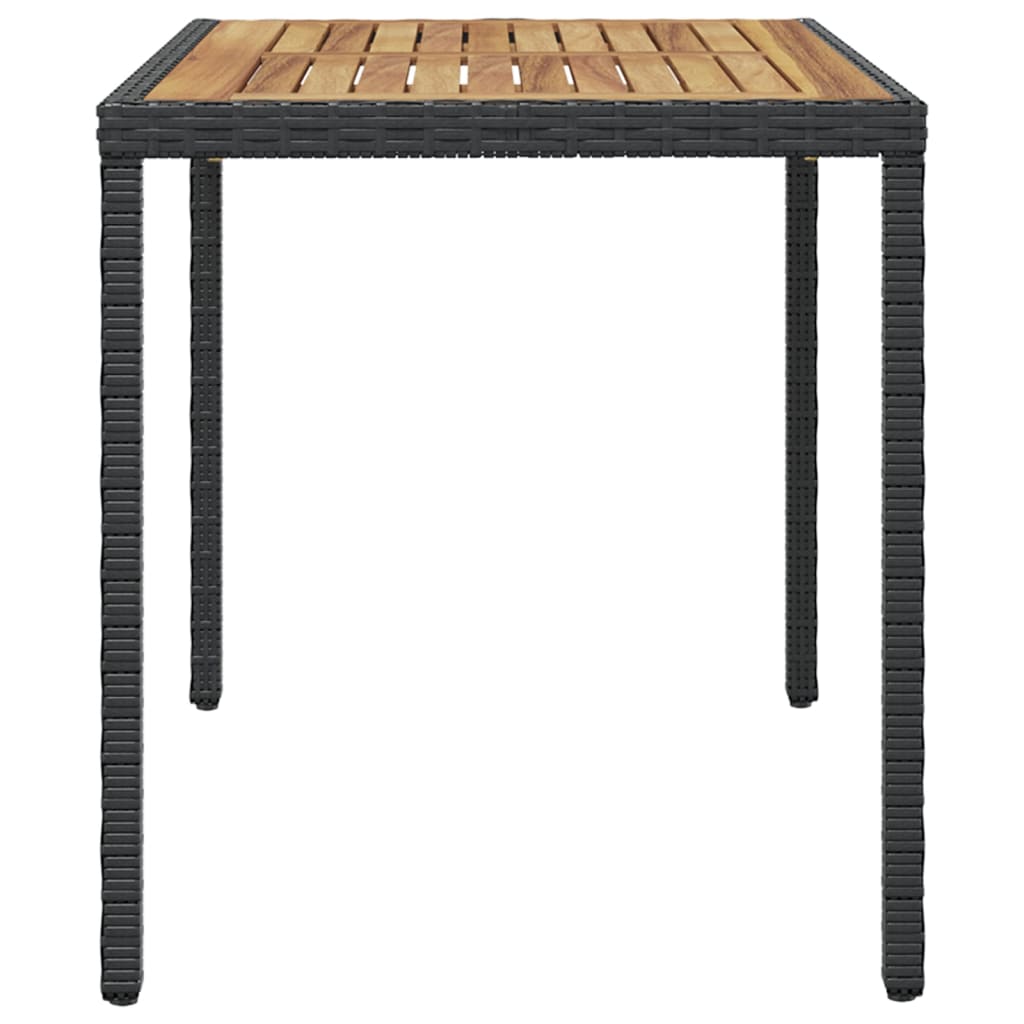 Mesa de jardín madera maciza acacia negro y marrón 123x60x74 cm vidaXL