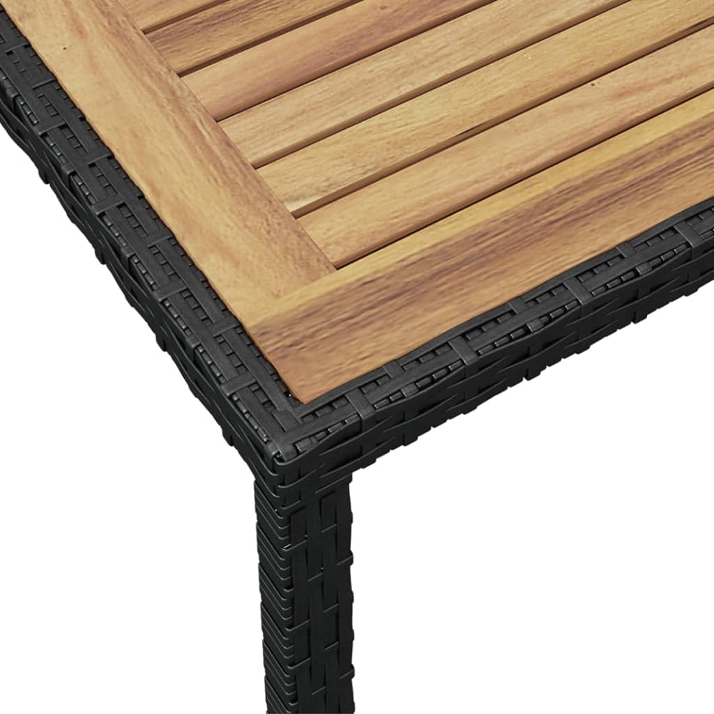 Mesa de jardín madera maciza acacia negro y marrón 123x60x74 cm vidaXL