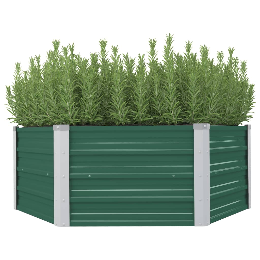 Vetonek jardinera elevado de acero galvanizado verde 129x129x46 cm