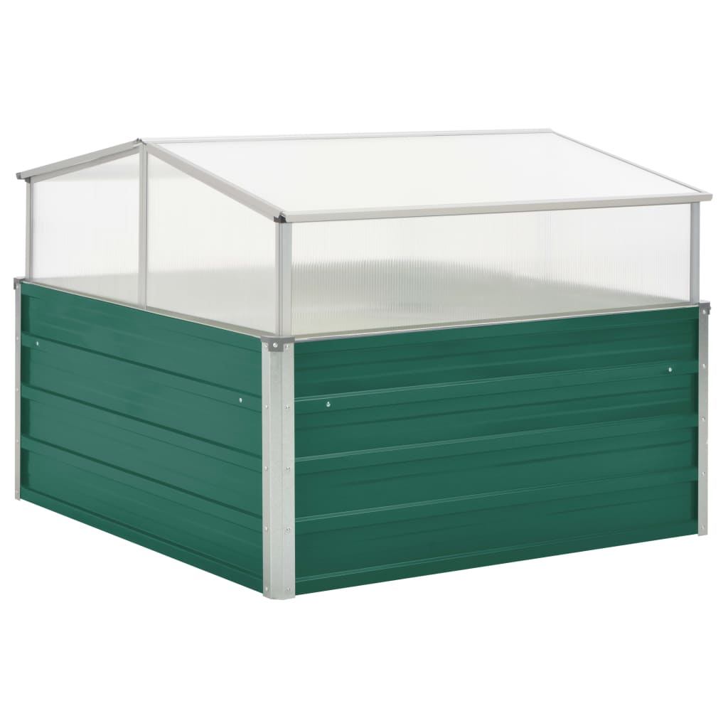 Vetonek Invernadero de acero galvanizado verde 100x100x77 cm