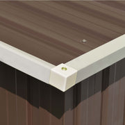 Cobertizo de jardín acero galvanizado marrón 257x779x181 cm V6776 Vetonek