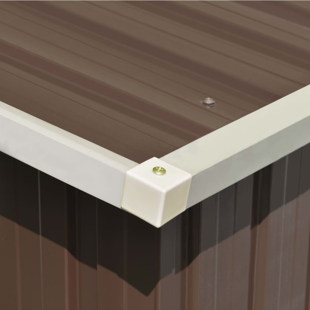 Cobertizo de jardín acero galvanizado marrón 257x779x181 cm V6776 Vetonek