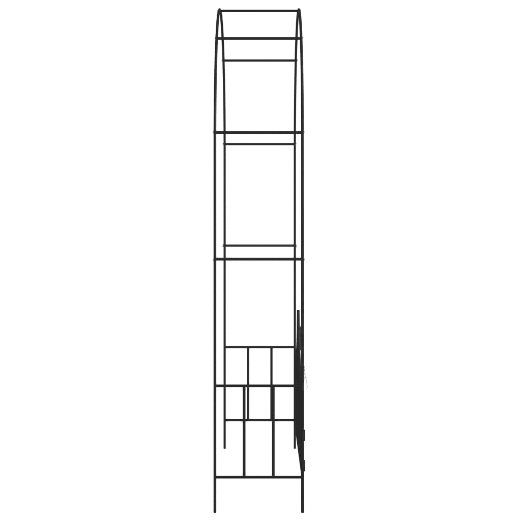 Garden arc with black iron 138x40x238 cm