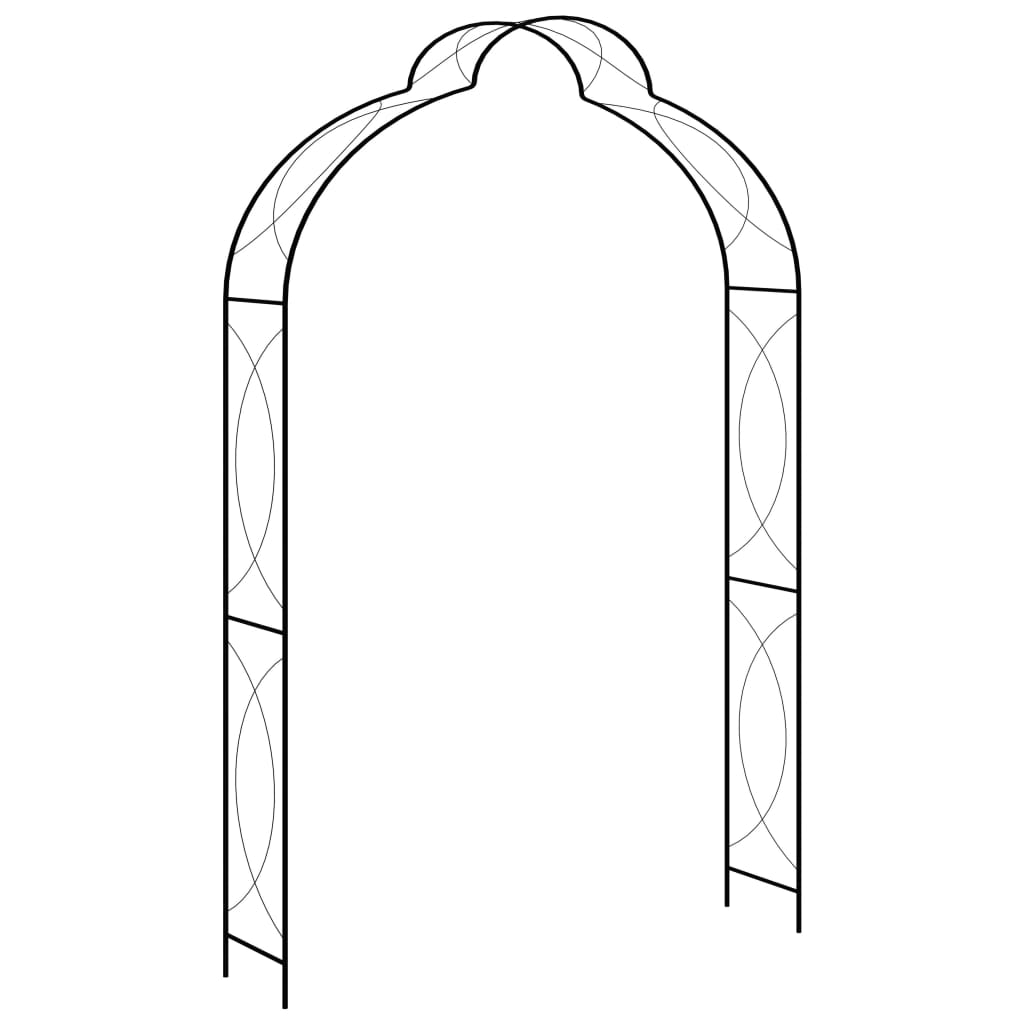 Vetonek Arco de jardín hierro negro 150x34x240 cm 