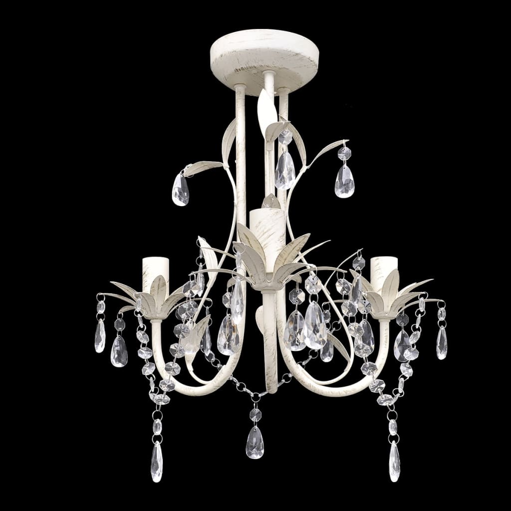 Crystal spider lamps 2 units elegant white