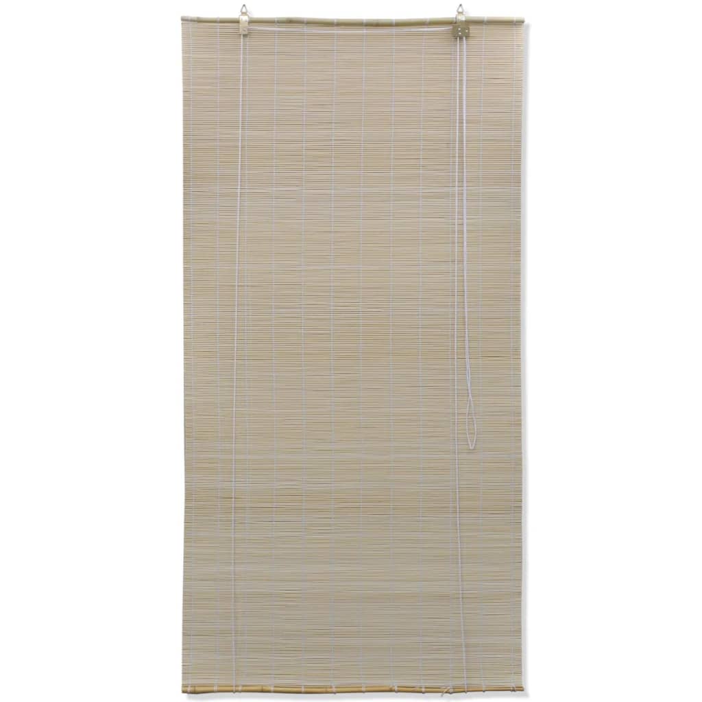 Estor enrollable de bambú natural 4 unidades 120x160 cm