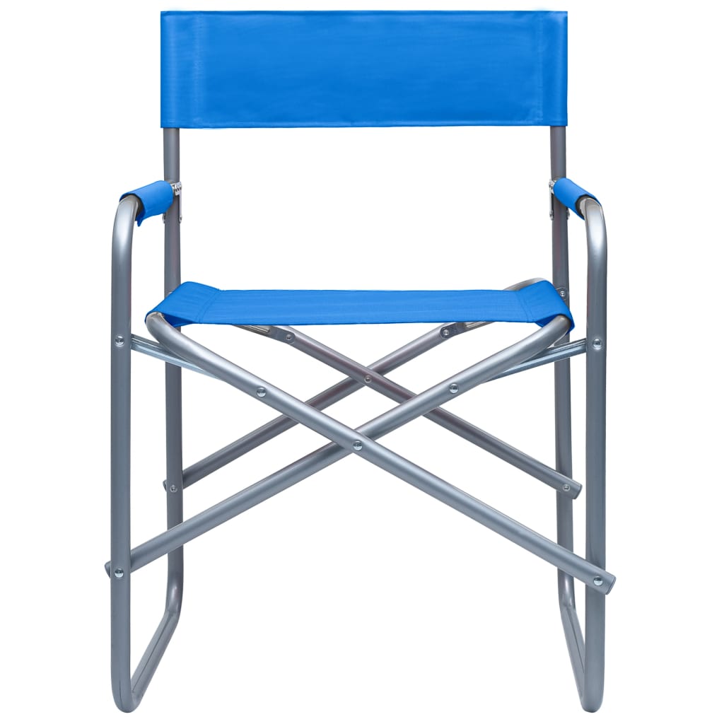 Director chairs 2 units blue steel