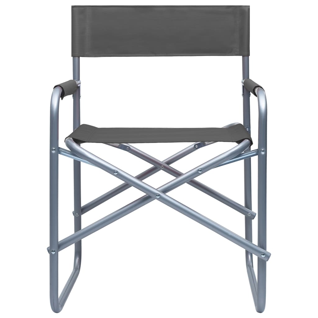 Director Chairs 2 Units Gray Steel