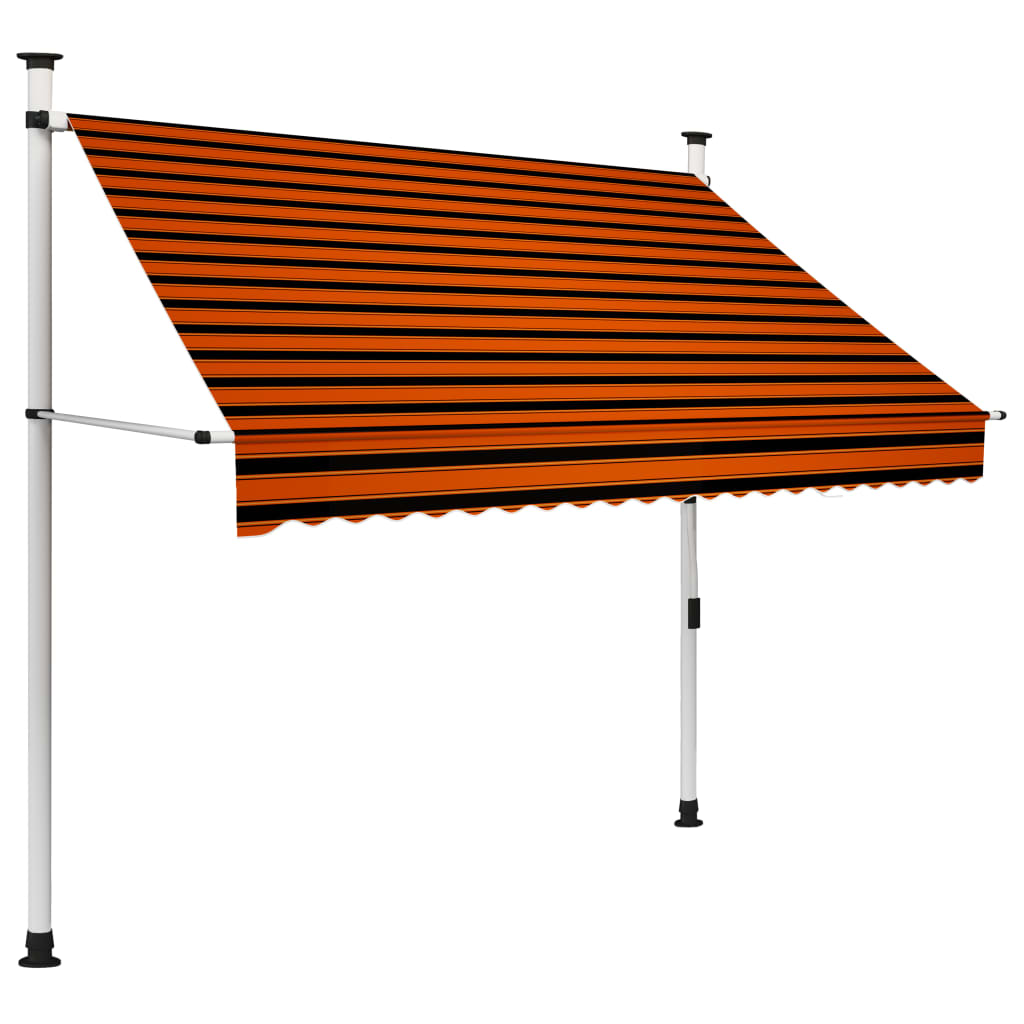 Vetonek Toldo manual retráctil naranja y marrón 200 cm