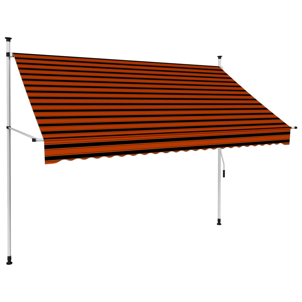 Vetonek Toldo manual retráctil naranja y marrón 250 cm