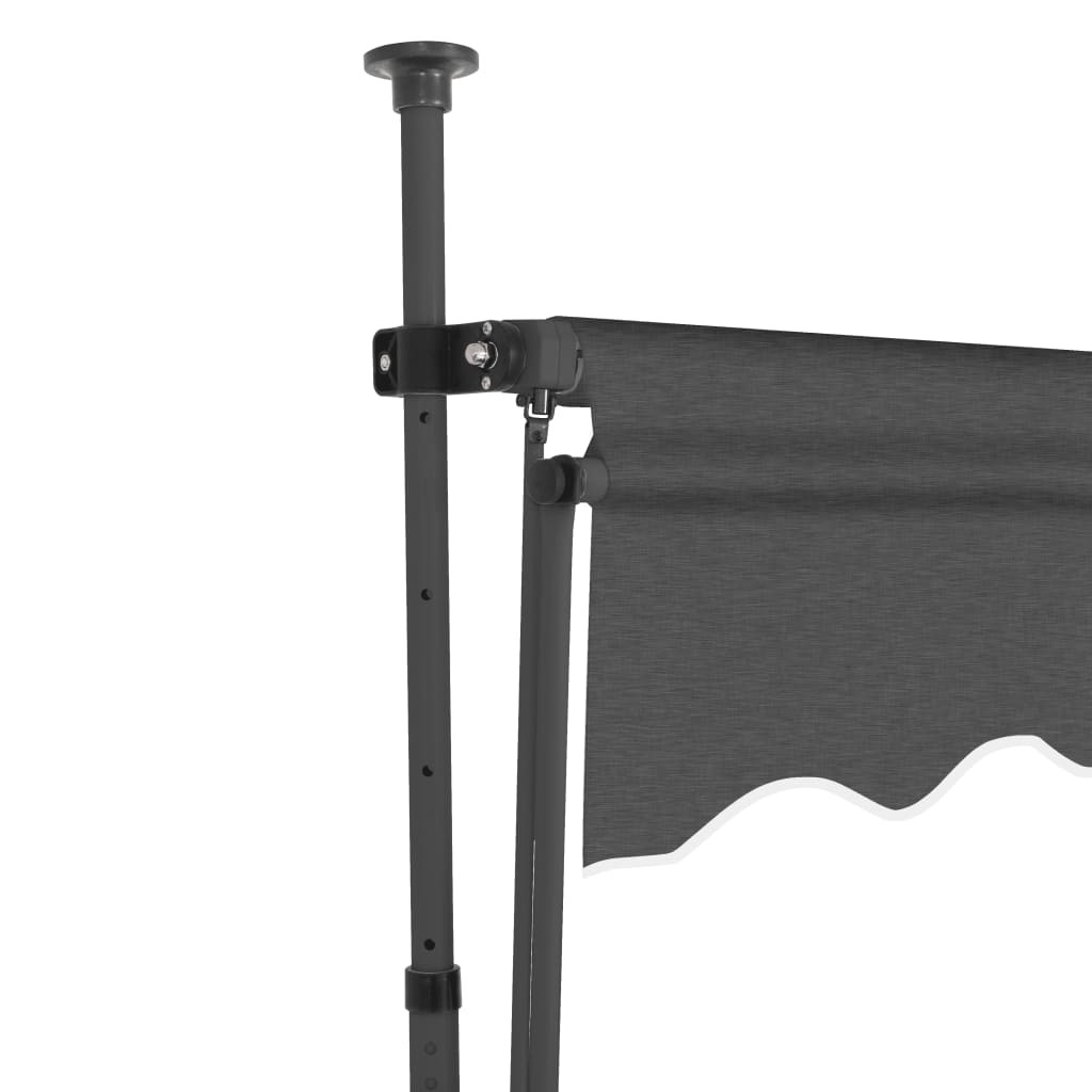 Toldo manual retráctil con LED gris antracita 250 cm vidaXL