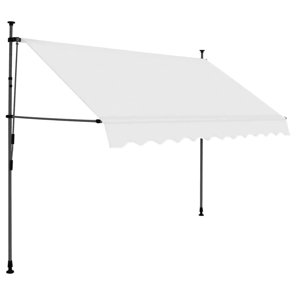 Toldo manual retráctil con LED crema 300 cm vidaXL