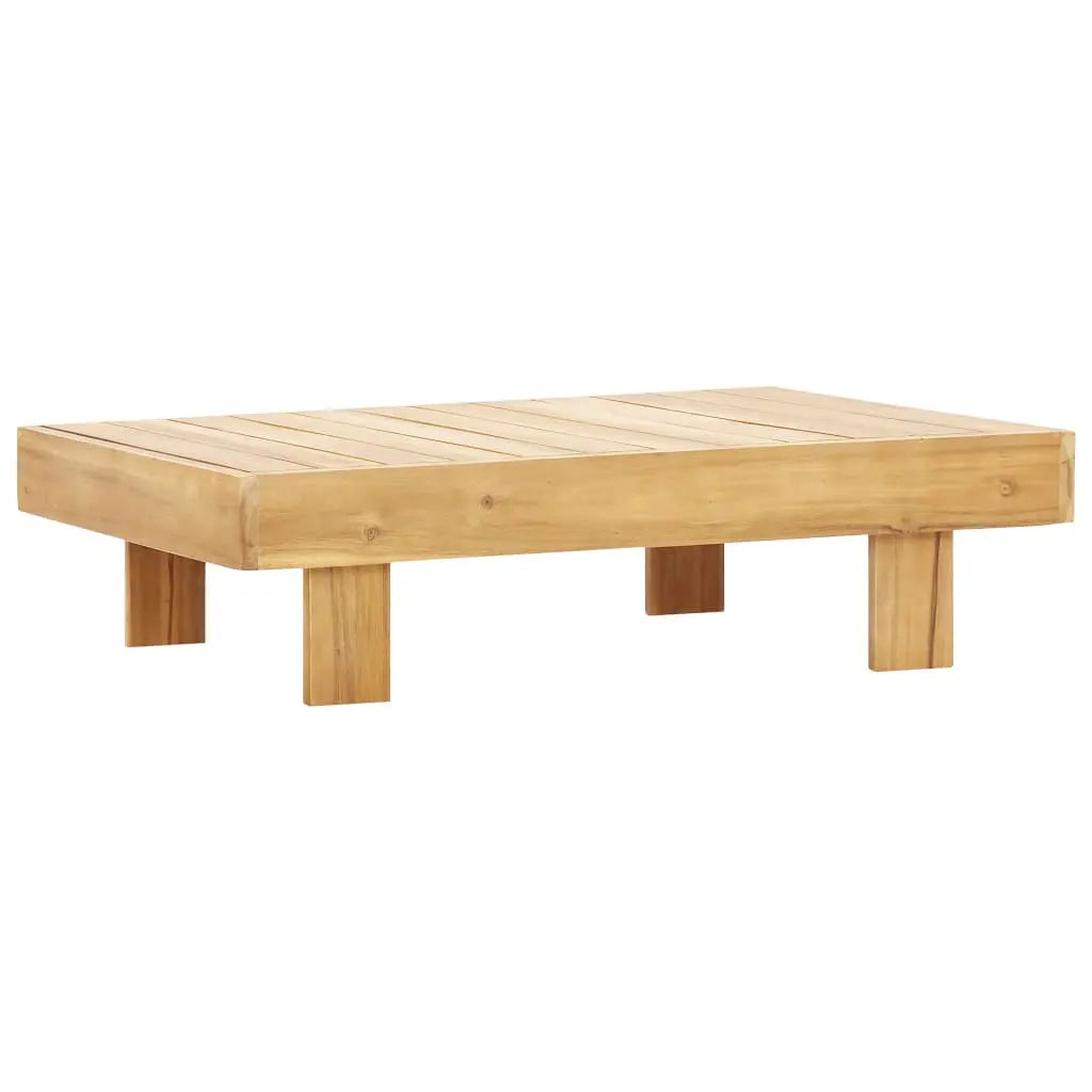 Vetonek Mesa de centro de madera maciza de acacia 100x60x25 cm