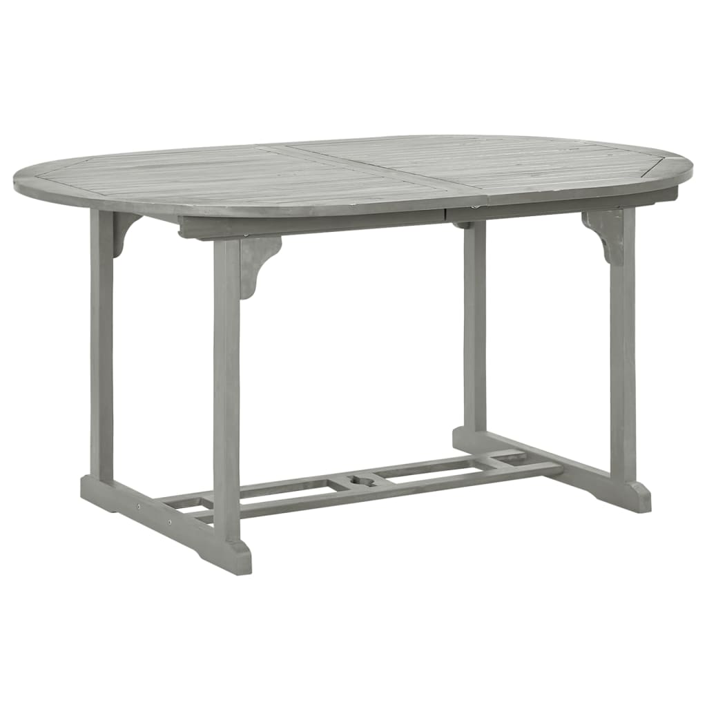 Tavolo da giardino in legno grigio 200x100x75 cm