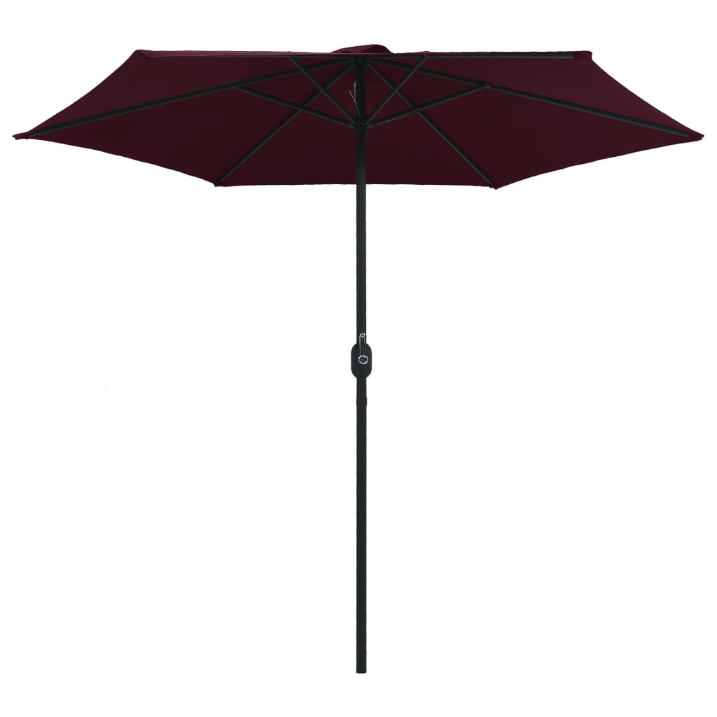 Ombrello da giardino con stick in alluminio bordeaux 270x246 cm