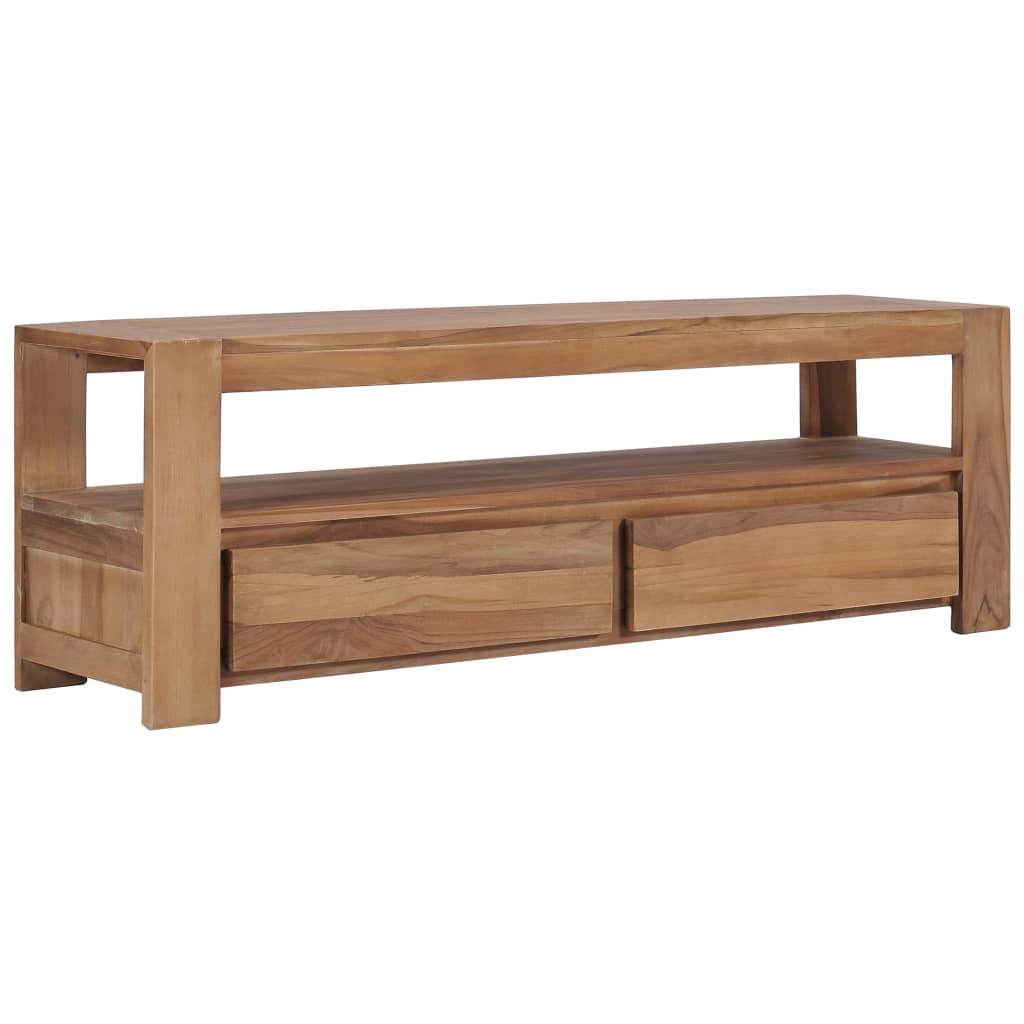 Vetonek Mueble de TV de madera maciza de acacia 120x30x40 cm