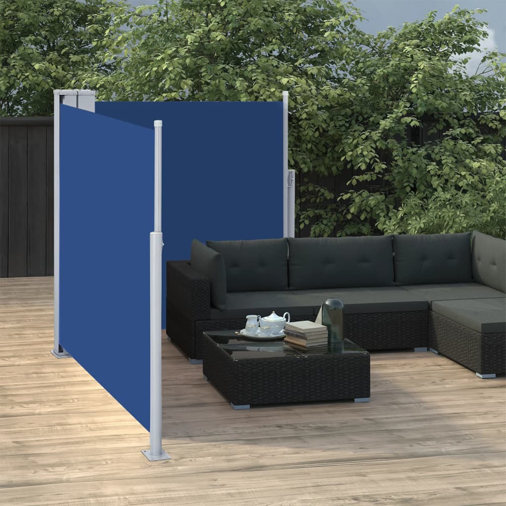 Vetonek Toldo lateral retráctil azul 100x600 cm