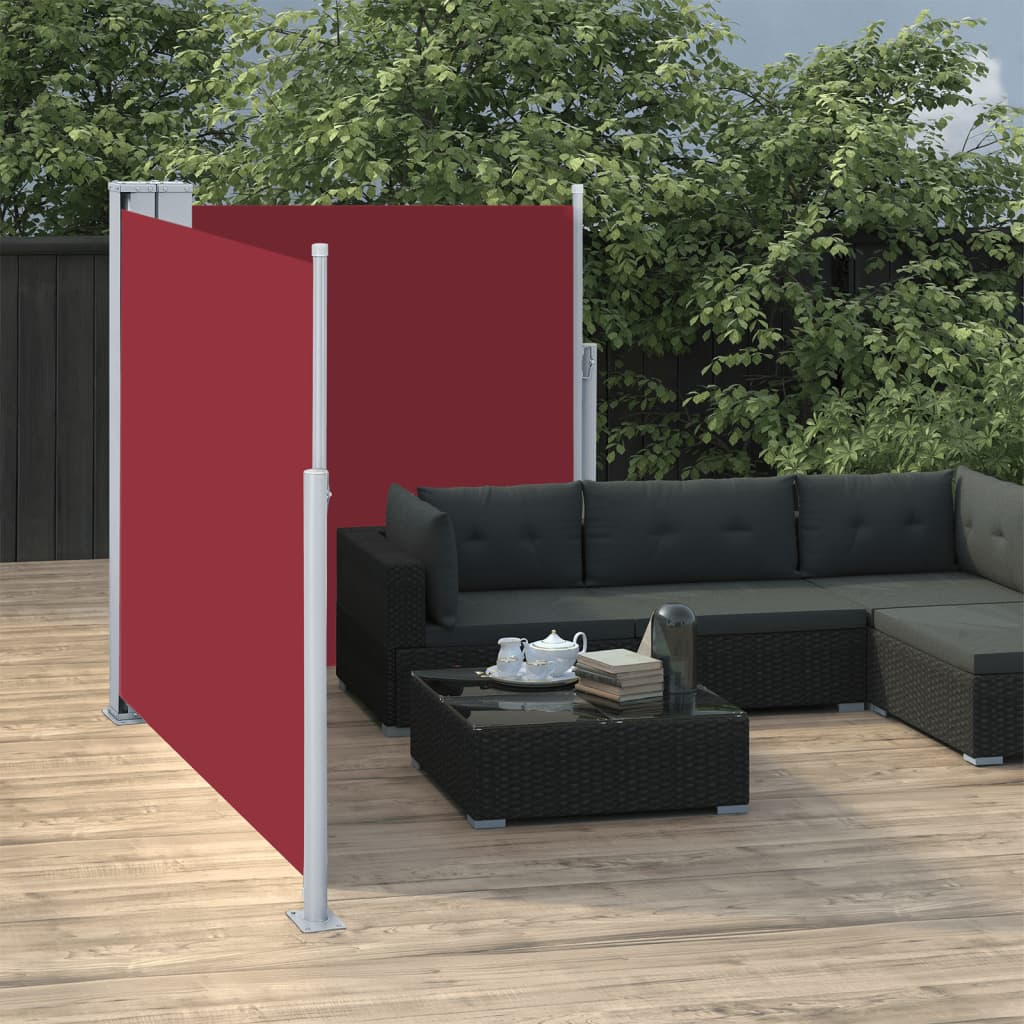 Vetonek Toldo lateral retráctil rojo 100x600 cm