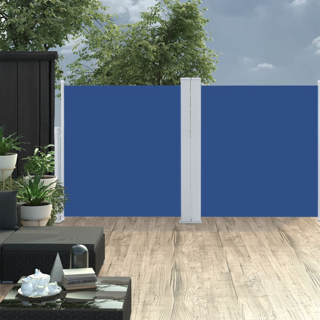 Vetonek Toldo lateral retráctil azul 120x600 cm