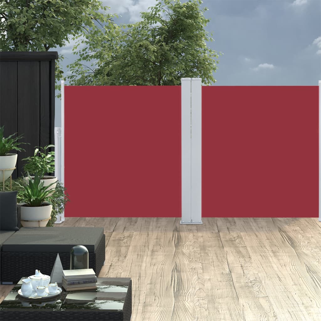 Vetonek Toldo lateral retráctil rojo 120x600 cm