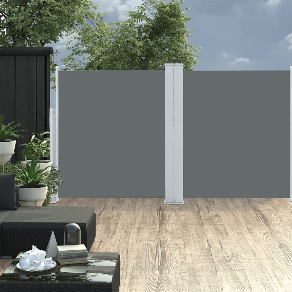 Vetonek Toldo lateral retráctil gris antracita 140x600 cm