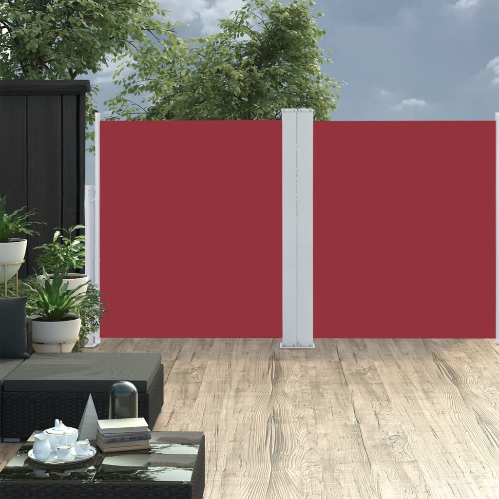 Vetonek Toldo lateral retráctil rojo 140x600 cm