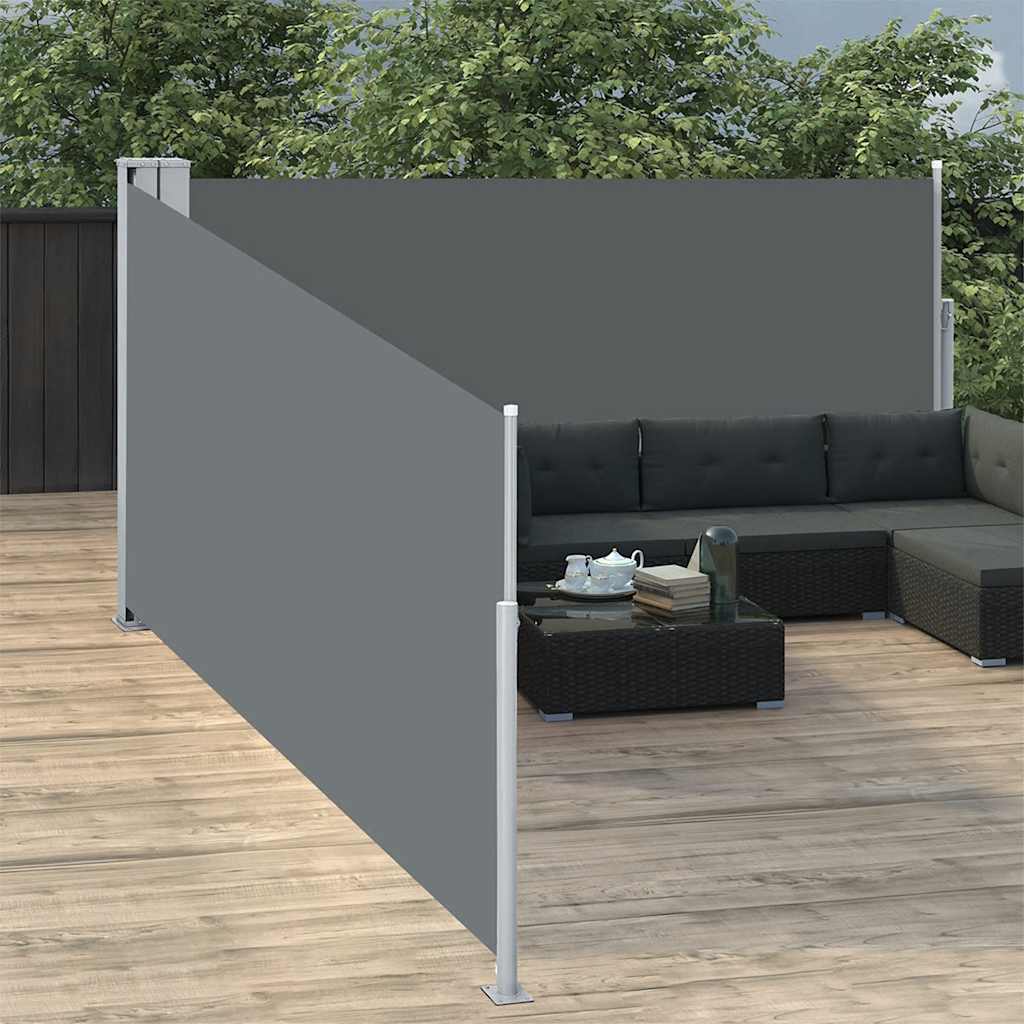 Vetonek Toldo lateral retráctil gris antracita 100x1000 cm