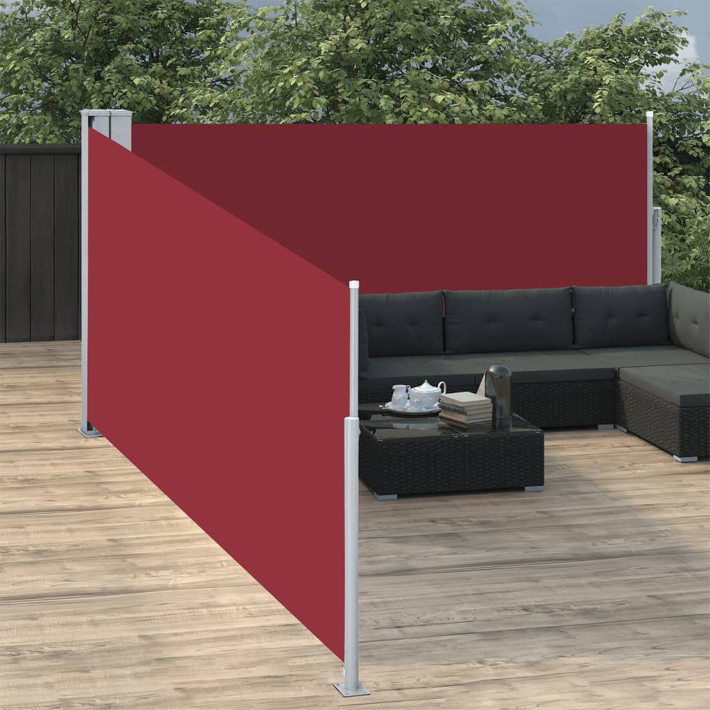 Vetonek Toldo lateral retráctil rojo 100x1000 cm