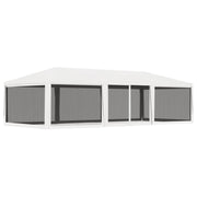 Carpa para celebraciones con 4 paredes de malla blanco 4x9 m v7673 Vetonek