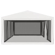 Carpa para celebraciones con 4 paredes de malla blanco 4x9 m v24 - Vetonek