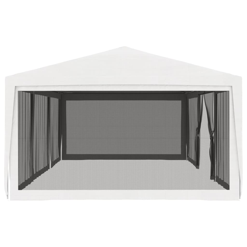 Carpa para celebraciones con 4 paredes de malla blanco 4x9 m v24 - Vetonek