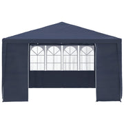 Vetonek Carpa profesional para fiestas con paredes azul 90 g/m² 4x4 m