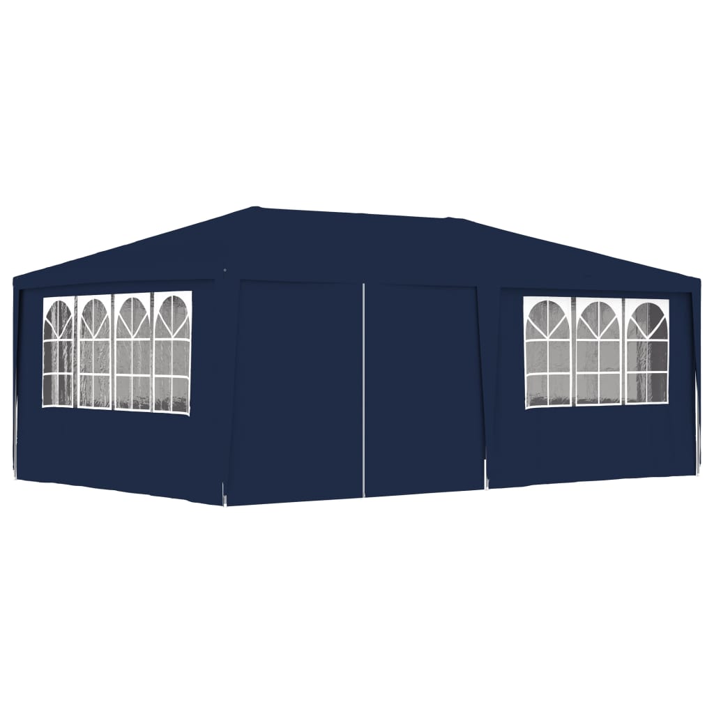 Carpa profesional para fiestas con paredes azul 90 g/m² 4x6 m v7710 Vetonek